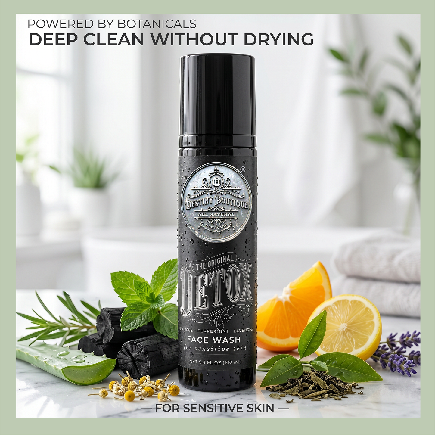 Destiny Boutique Charcoal Facial DETOX 100mL - Travel Size