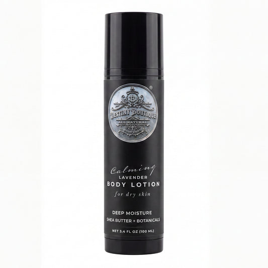 Calming Lavender Lotion for Dry Skin with Shea Butter, Argan Oil & 10 Botanical Extracts – Travel Size 3.4 fl oz (100 mL)