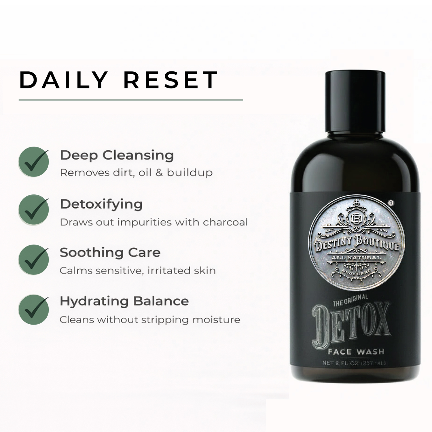 Destiny Boutique Charcoal Facial DETOX - Destiny Boutique