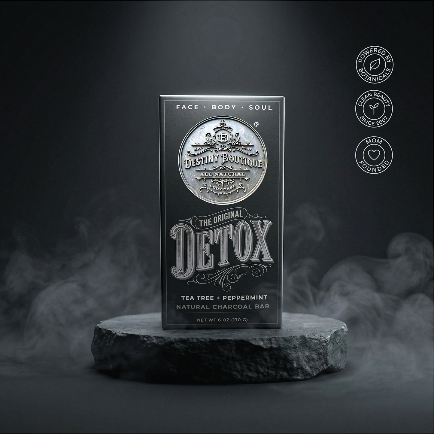 Destiny Boutique Charcoal Facial Soap 6 oz - Destiny Boutique