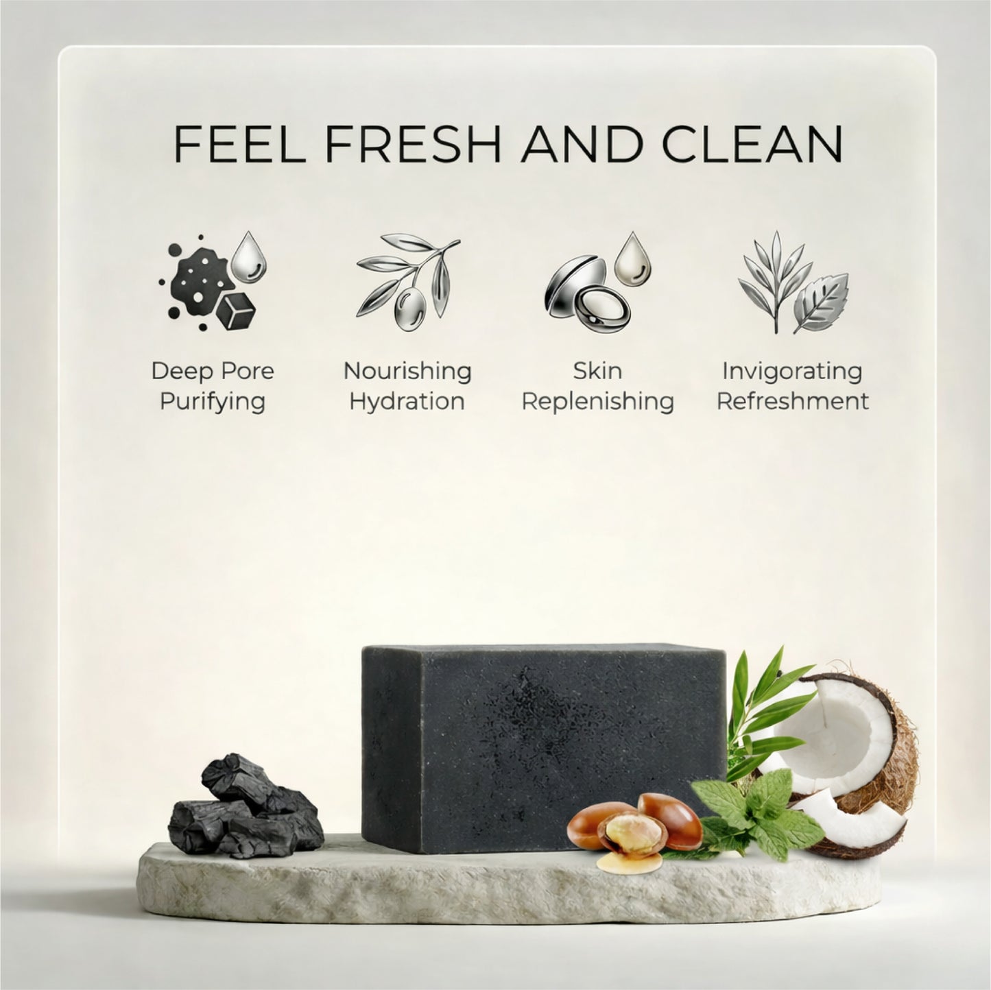 Destiny Boutique Charcoal Facial Soap 6 oz - Destiny Boutique