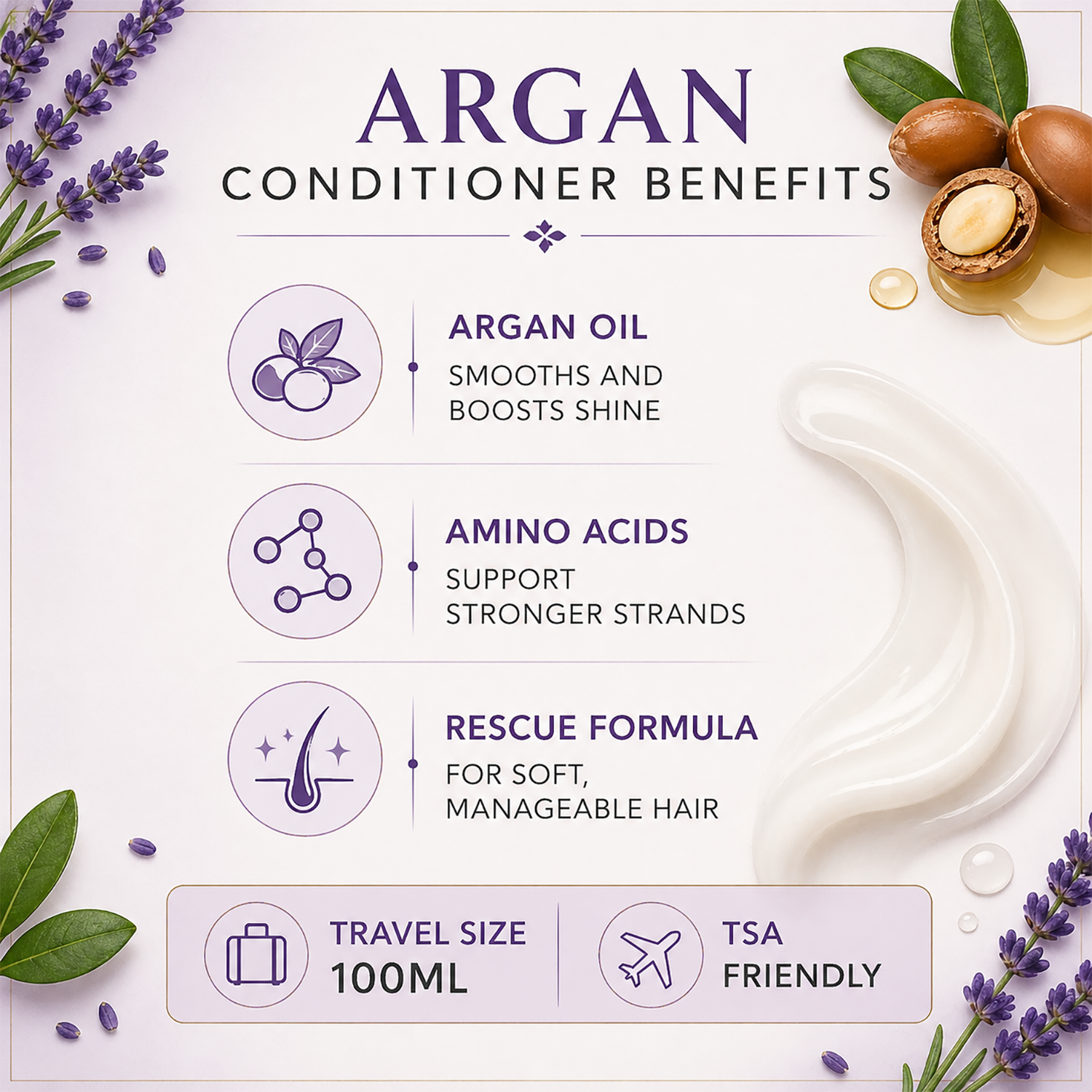 Destiny Boutique Argan Conditioner + Amino Acids — Travel Size (100mL) - Destiny Boutique