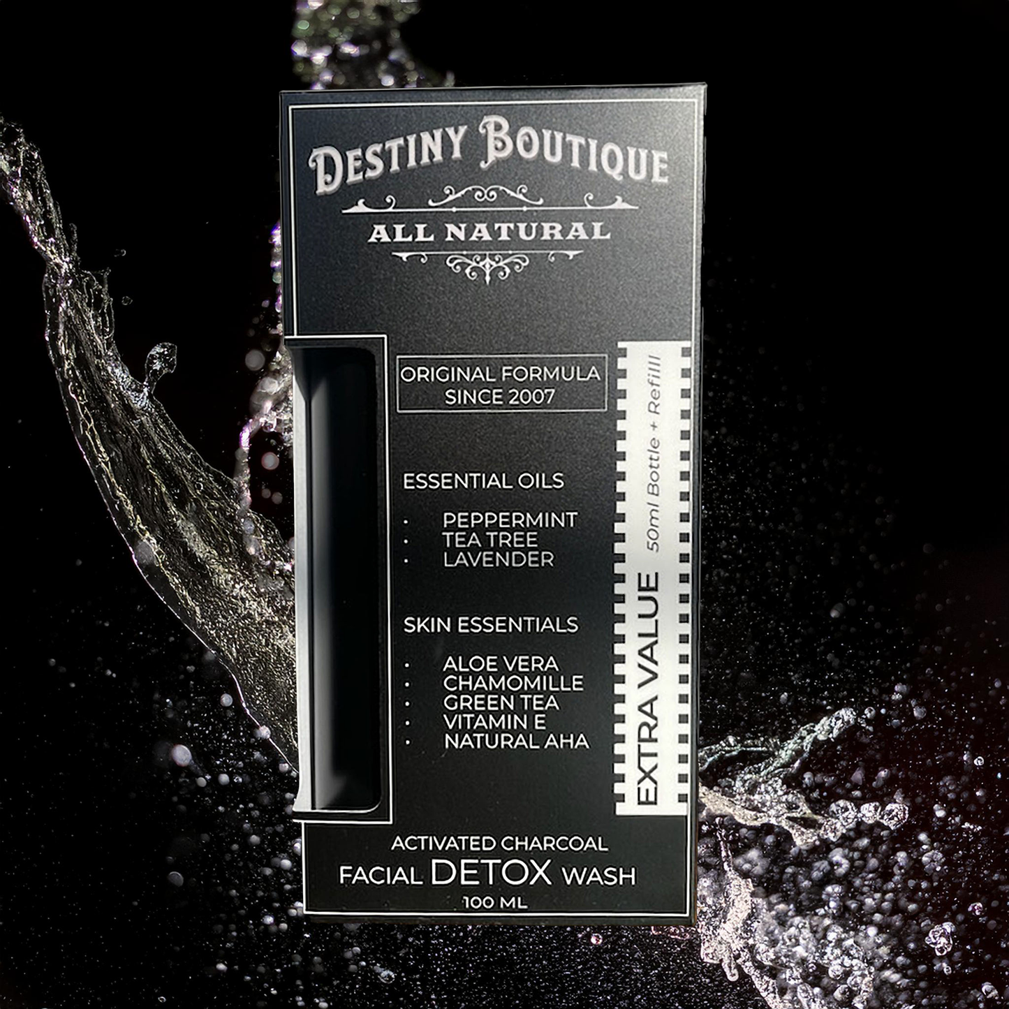 Destiny Boutique  Charcoal Facial DETOX "the best facial wash ever made!"